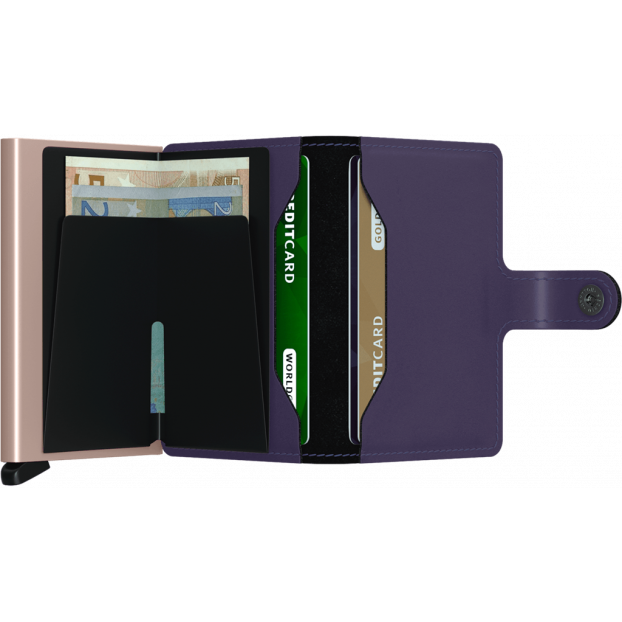Secrid MM - CUIR DE VACHETTE - PURPLE secrid miniwallet porte cartes rfid Porte-cartes
