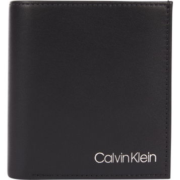 Calvin Klein K507147 - NOIR Portefeuille 3 volets en cuir anti-rfid pmpb