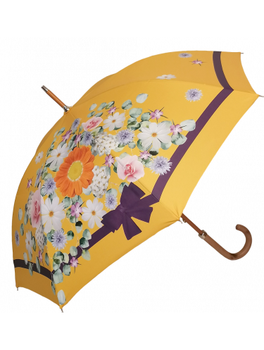 Neyrat Autun 1Y - POLYESTER - JAUNE - YC Fleurs canne Made in france Parapluies
