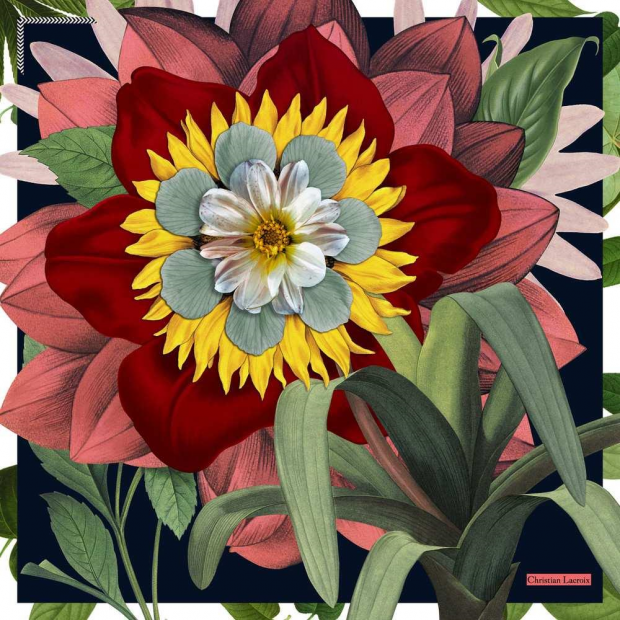 La Seta Mantero 2768JT601 - SOIE - RED - 1 lacroix foulard flowersworks Foulards/Etoles