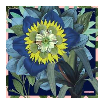 La Seta Mantero 2768JT601 - BLUE lacroix foulard flowersworks carre de soie
