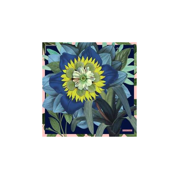 La Seta Mantero 2768JT601 - SOIE - BLUE - 2 lacroix foulard flowersworks Foulards/Etoles