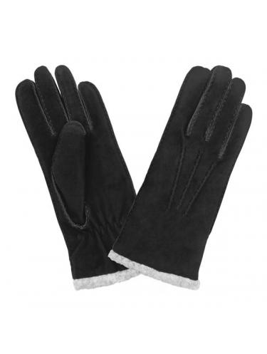 Glove Story 71093BE - CHEVRE VELOURS - NOIR 71093be Gants