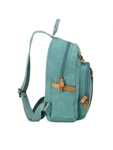 Troop London TRP0255 - COTON CUIR - TURQUOISE troop london sac a dos s Maroquinerie