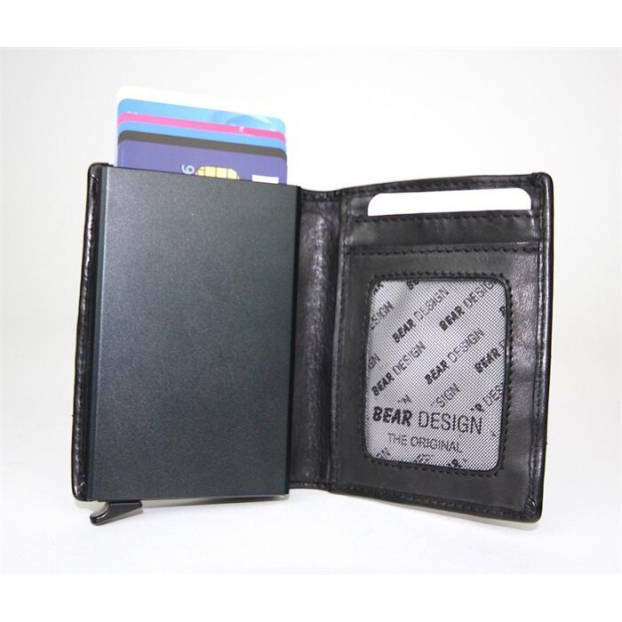 Bear Design CL15635 - CUIR DE VACHETTE - ROU bear design-classic-porte cartes Porte-cartes