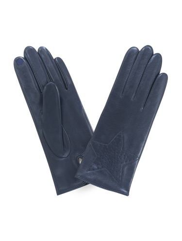 Glove Story 21529SN - AGNEAU - INDIGO glove story etoile gants femme tactile Gants