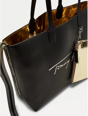 Tommy Hilfiger AW10457 - POLYURÉTHANE - NOIR -  tommy hilfinger iconic shopper xl shopping