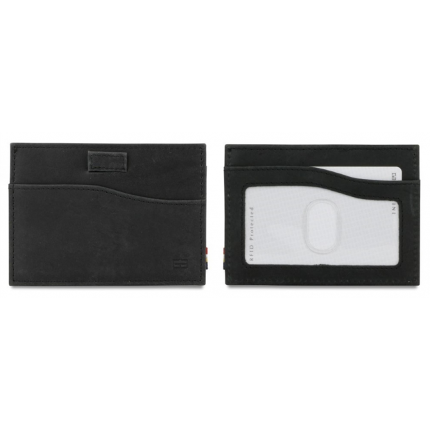 Garzini CH-L2 - CUIR - BRUSHED BLACK - B porte carterfid leggera Porte-cartes