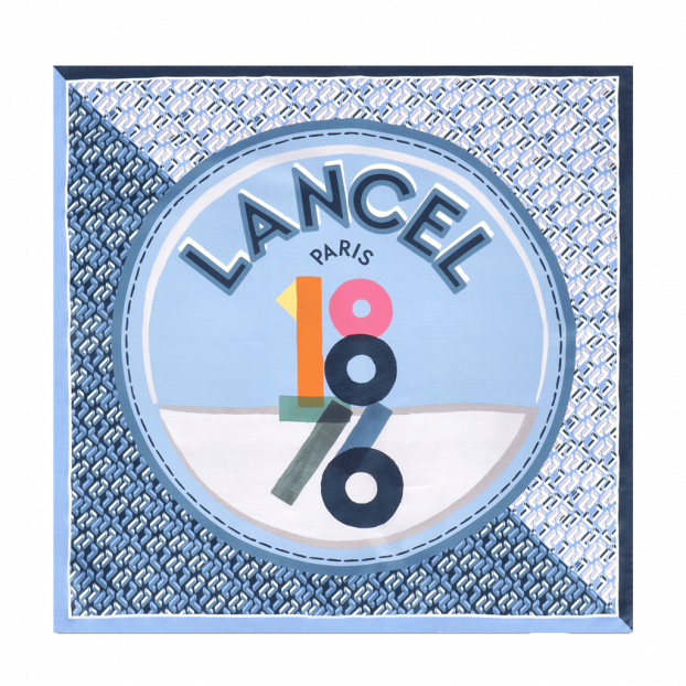 Lancel A11941 - SOIE - MULTI DENIM - W6 lancel-lancelgram-carré de soie 90cm Foulards/Etoles