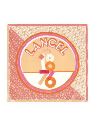 Lancel A11941 - SOIE - MCO MANDARINE -  lancel-lancelgram-carré de soie 90cm Foulards/Etoles