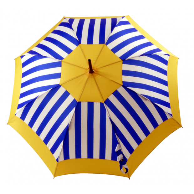 Guy De Jean DEAUVILLE - POLYESTER - JAUNE -  guy de jean-deauville-parapluie canne rayé Parapluies