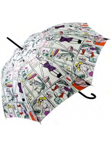 Guy De Jean CT804 - POLYESTER - BLANC - 1 chantal thomas-comic strip-parapluie canne Parapluies