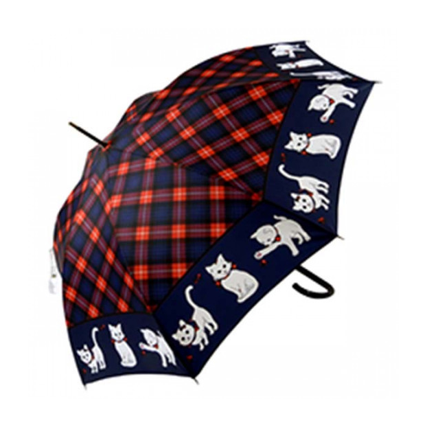 Guy De Jean LPF38 - POLYESTER - MARINE - 1 le parapluie français-chats écossais-canne auto Parapluies