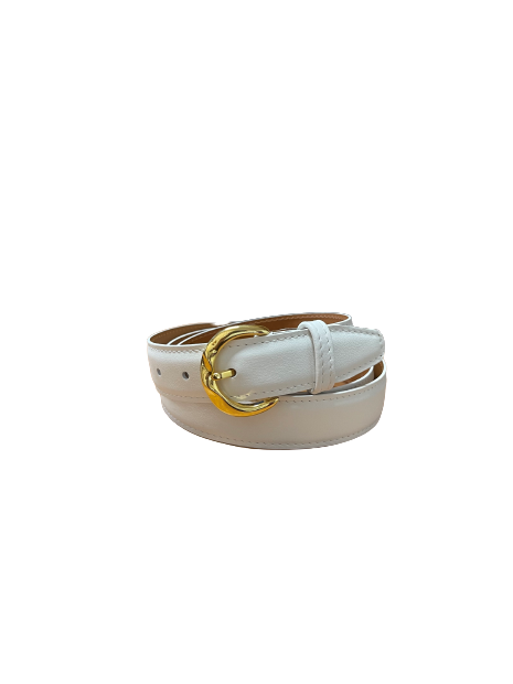 Lefevre 7167/30 - CUIR DE VEAU - BLANC lefevre ceinture femme boucle dorée Ceinture femme