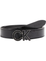 Calvin Klein K609982 - CUIR DE VACHETTE - NOI calvin klein-re-lock saff ck-ceinture 3cm Ceintures