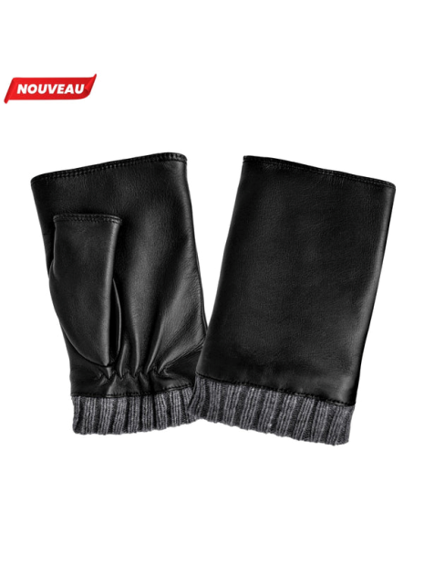Glove Story 21541BA - CUIR D'AGNEAU - NOIR - glove story mitaine cuir Gants