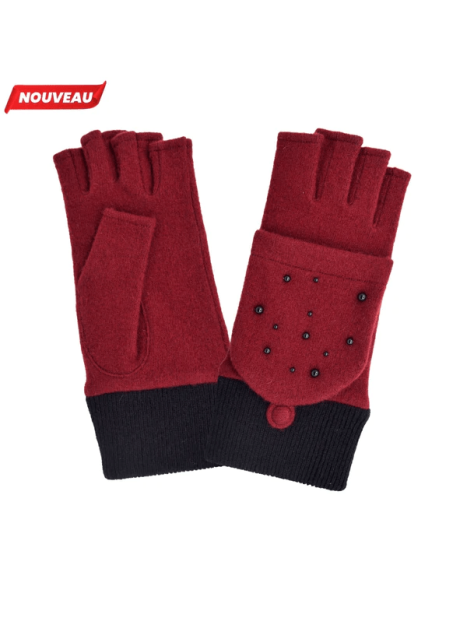Glove Story 31158NF - LAINE - BORDEAUX - 605 glove story mitaine femme en laine Gants