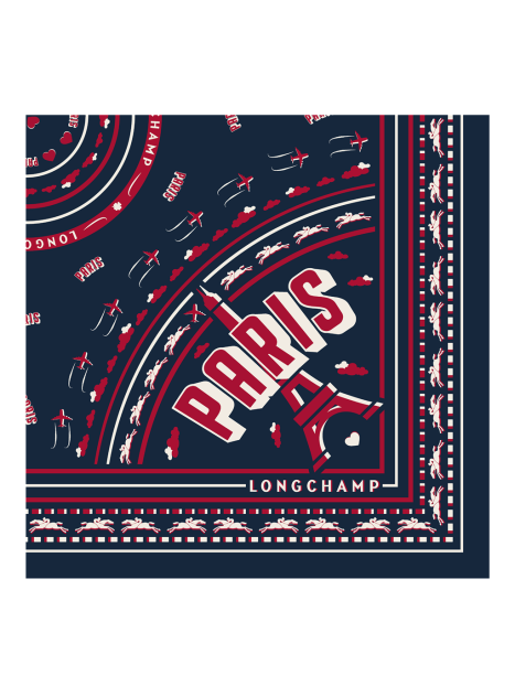 Longchamp 50607/SOI - SOIE - MARINE - 006 longchamp carré de soie 50x50cm Foulards/Etoles