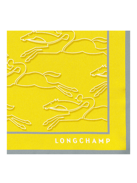 Longchamp 50605/SOI - SOIE - CITRON - 174 longchamp-carre de soie Foulards/Etoles