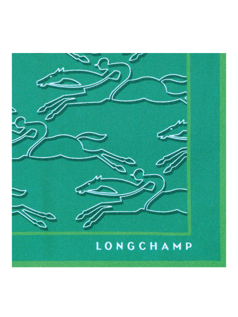 Longchamp 50605/SOI - SOIE - TURQUOISE - P longchamp-carre de soie Foulards/Etoles